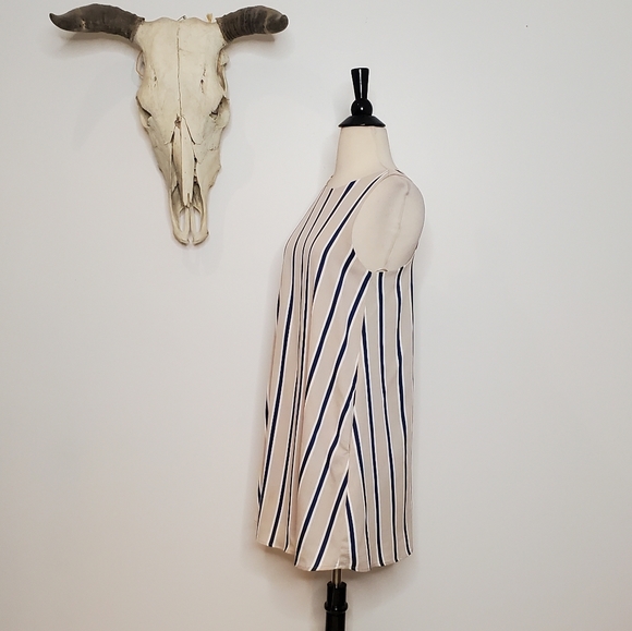 Lulu's Broad Horizons Beige Striped Shift Dress - Picture 7 of 8